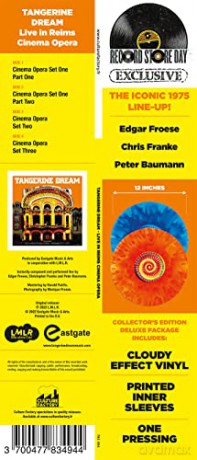 Tangerine Dream: Live At Reims Cinema Opera (September 23rd, 1975) (Cloudy Orange + Cloudy Blue) (Rsd 2022) [Winyl]