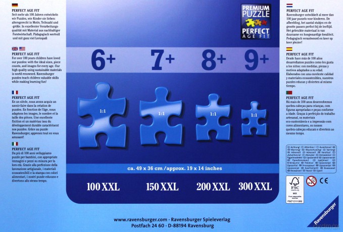 RAVENSBURGER 100 el. XXL Jeździec Na Smoku [PUZZLE]
