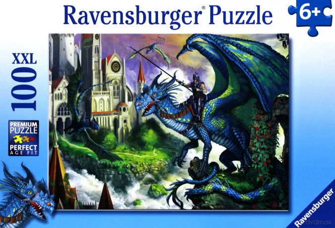 RAVENSBURGER 100 el. XXL Jeździec Na Smoku [PUZZLE]