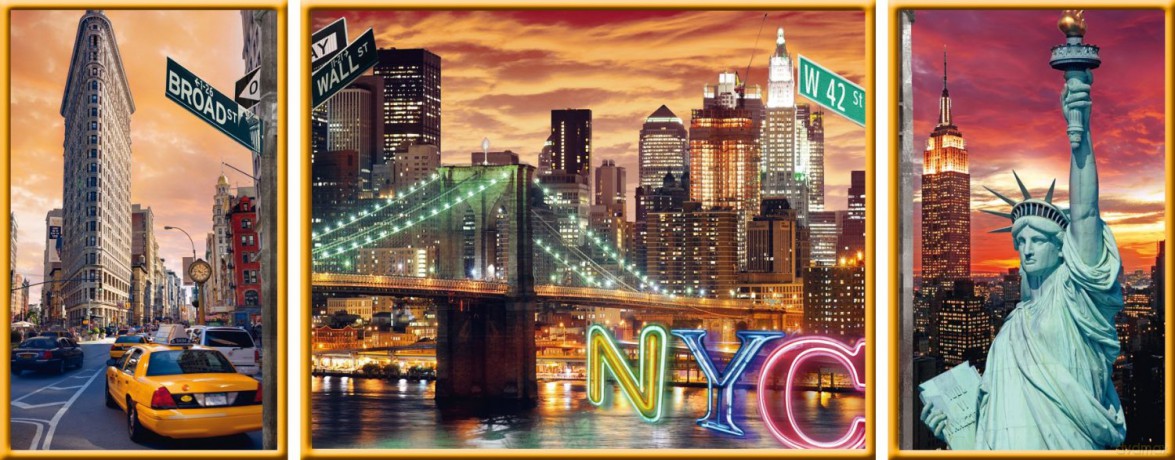 RAVENSBURGER 1000 el. Nowy Jork, Tryptyk [PUZZLE]