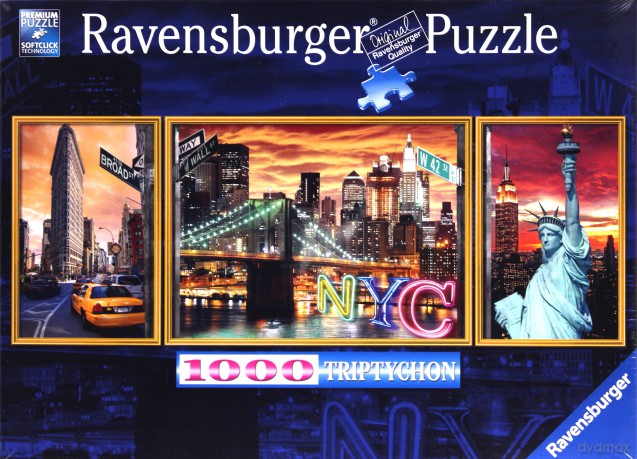 RAVENSBURGER 1000 el. Nowy Jork, Tryptyk [PUZZLE]