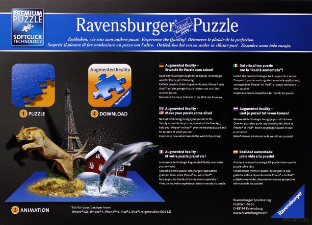 RAVENSBURGER 1000 el. Satelitarna Mapa Świata [PUZZLE]