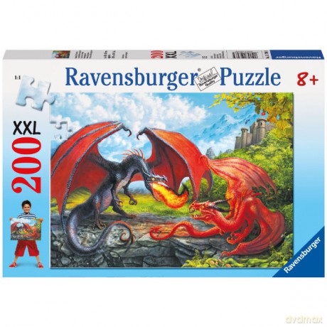 RAVENSBURGER 200 el. XXL Pojedynek Smoków [PUZZLE]