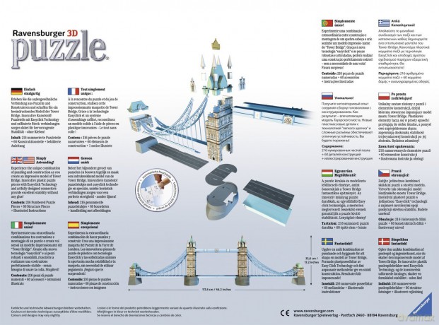 RAVENSBURGER 216 el. 3d Most Londyński [PUZZLE]