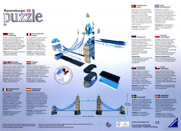 RAVENSBURGER 216 el. 3d Most Londyński [PUZZLE]