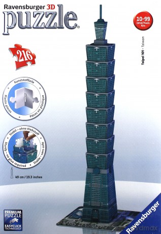 RAVENSBURGER 216 El. 3d Wieżowiec Taipei [PUZZLE]