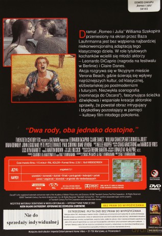 Romeo i Julia [DVD]