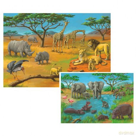 RAVENSBURGER 2x20 El. W Dżungli [PUZZLE]