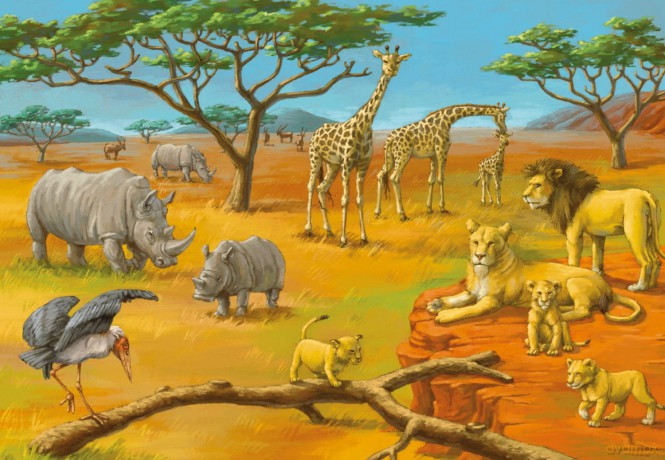 RAVENSBURGER 2x20 El. W Dżungli [PUZZLE]