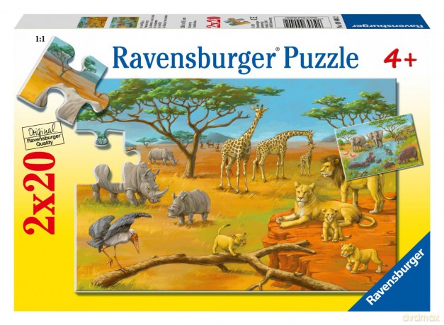 RAVENSBURGER 2x20 El. W Dżungli [PUZZLE]