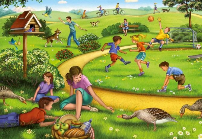 RAVENSBURGER 2x20 El. Zabawy W Parku [PUZZLE]
