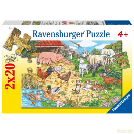 RAVENSBURGER 2x20 El. Zwierzęta Na Wsi [PUZZLE]