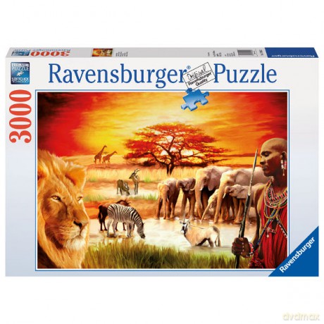 RAVENSBURGER 3000 el. Masajowie, Sawanna [PUZZLE]