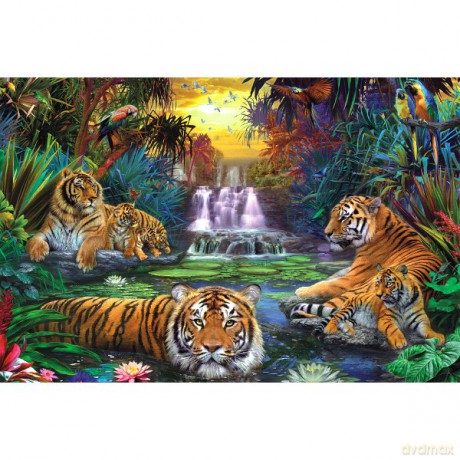 RAVENSBURGER 3000 El. Tygrysy Przy Wodopoju [PUZZLE]