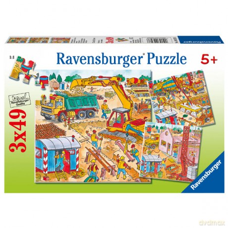 RAVENSBURGER 3x49 El. Budowanie Domu [PUZZLE]