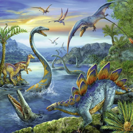 RAVENSBURGER 3x49 el. Dinozaury [PUZZLE]