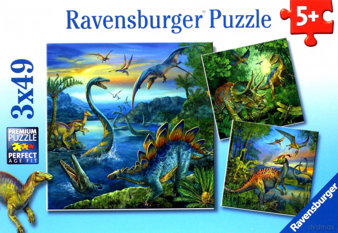 RAVENSBURGER 3x49 el. Dinozaury [PUZZLE]