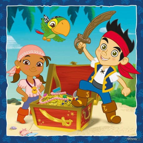 RAVENSBURGER 3x49 el. Jake I Piracki Świat [PUZZLE]