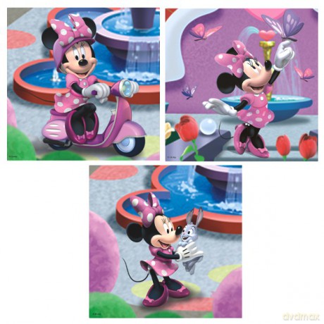 RAVENSBURGER 3x49 el. Minnie W Parku [PUZZLE]