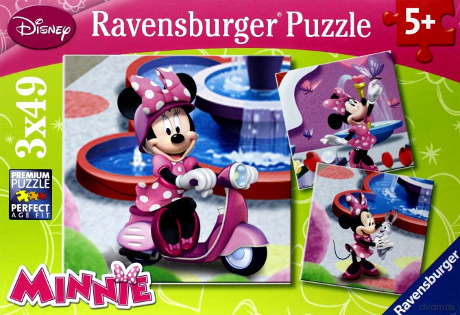 RAVENSBURGER 3x49 el. Minnie W Parku [PUZZLE]