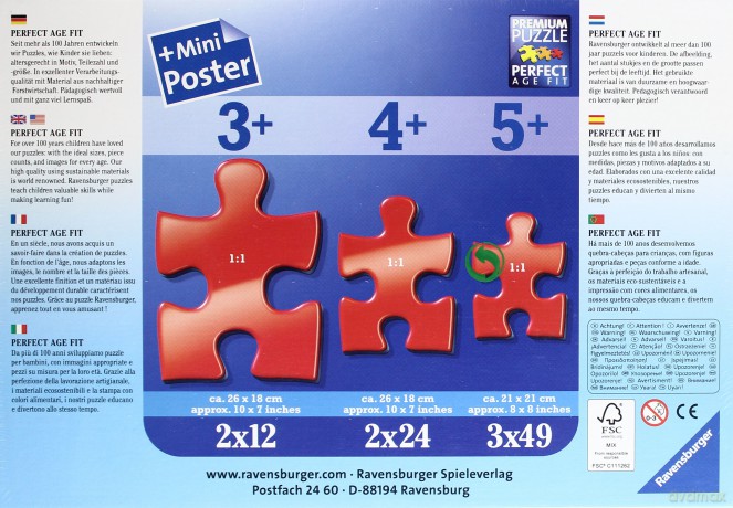 RAVENSBURGER 3x49 el. My Little Pony [PUZZLE]