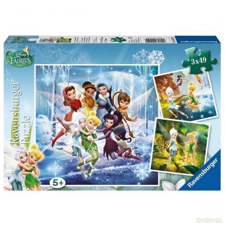RAVENSBURGER 3x49 El. Wróżki 4 Pory Roku [PUZZLE]
