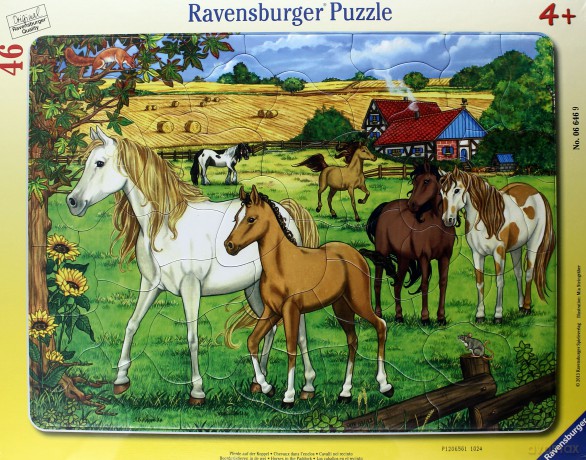 RAVENSBURGER 46 el. Konie Na Padoku [PUZZLE]