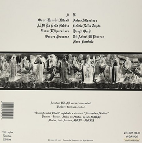 Tenebrae in Perpetuu: Onori Funebri Rituali [Winyl]