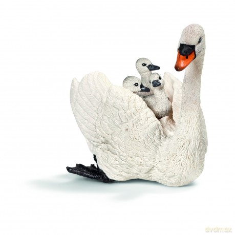 Schleich Biały Łabędź Z Młodymi New 2013 [FIGURKA]