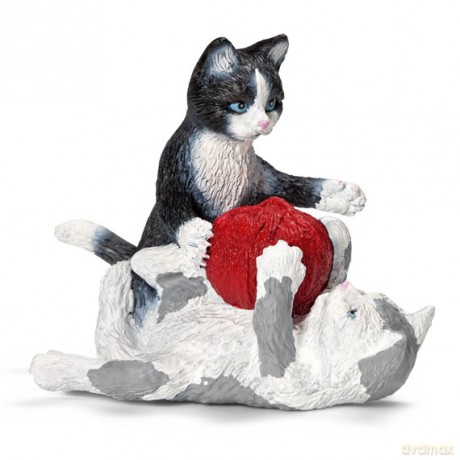 Schleich Kocięta Z Kłębkiem Wełny [FIGURKA]