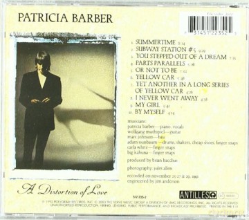 Paricia Barber: Disortion Of Love [CD]