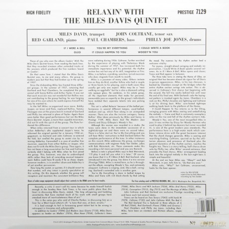 Davis Miles: Relaxin' With the Miles Davis [Winyl]