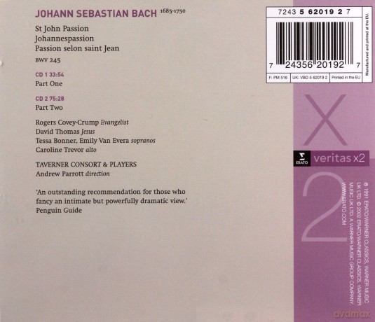 Parrott/Taverner Consort: Veritas X2-St.John Passion [2CD]