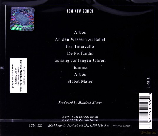 Part Arvo: Arbos [CD]