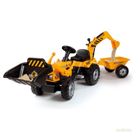 Smoby Traktor Max Z Przyczepą I Koparką [ZABAWKA]