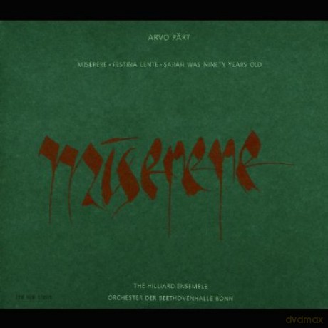 Part Arvo: Miserere [CD]
