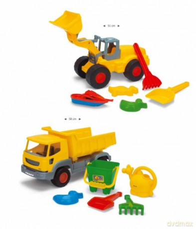 Auto plastikowe 48cm Wader wywrotka 70370+kpl do piasku [ZABAWKA]