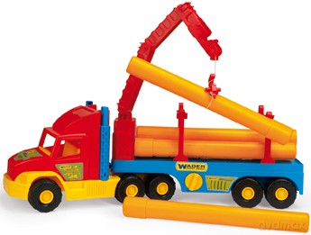 Auto plastikowe 77cm Wader 36540 truck budowlany [ZABAWKA]
