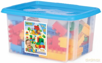 Klocki plastikowe 132el Wader 41270 w pojem [ZABAWKA]
