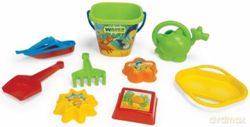Komplet do piasku plastikowy 9el Wader 75044 siatka [ZABAWKA]
