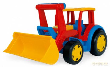 Traktor plastikowy 55cm Wader 66000 ze spychaczem [ZABAWKA]