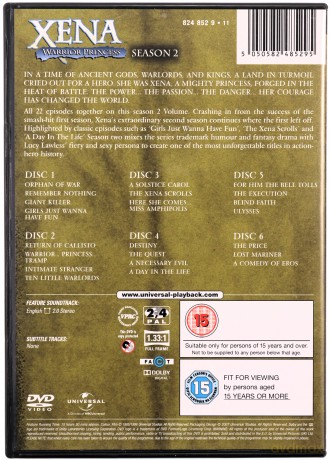 Xena: Warrior Princess Season 1-6 (Xena: Wojownicza księżniczka) [BOX] [36DVD]