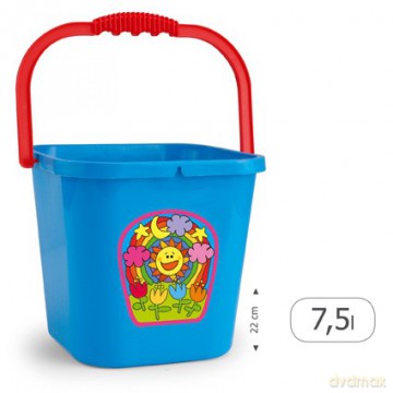 Wiaderko do piasku plastikowe kwadr 24cm Wader 71 [ZABAWKA]