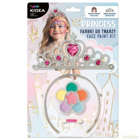 Farbki do twarzy princess z tiarą