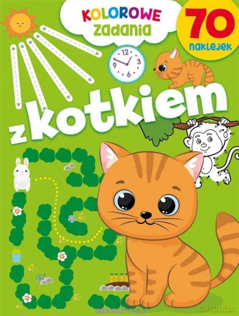 Kolorowe zadania z kotkiem [KSIĄŻKA]