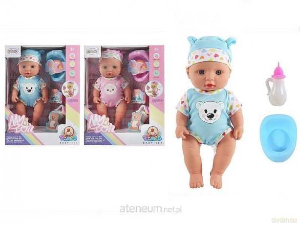 Lalka bobas 30 cm z dźwiękiem i akcesoriami MIX