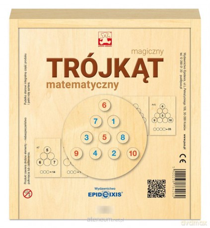 Magiczny trójkąt matematyczny w drewnianym pudełku [GRA]