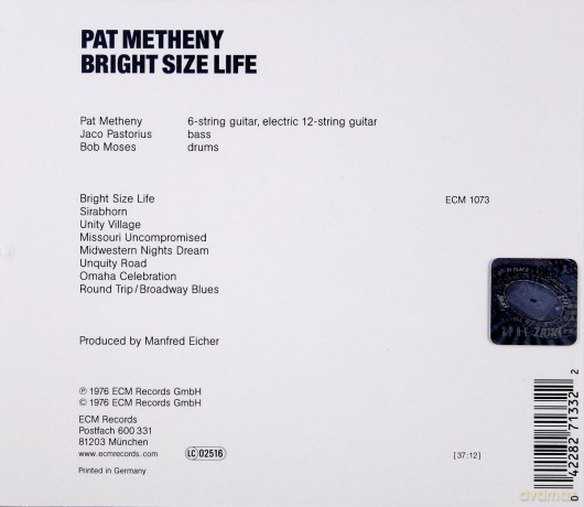 Pat Metheny: Bright Size Life [CD]