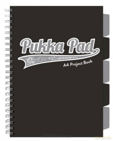 Project Book Black Grey A4/200K kratka czarny