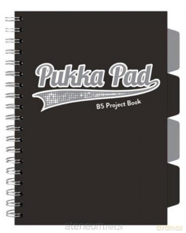 Project Book Black Grey B5/200K kratka czarny
